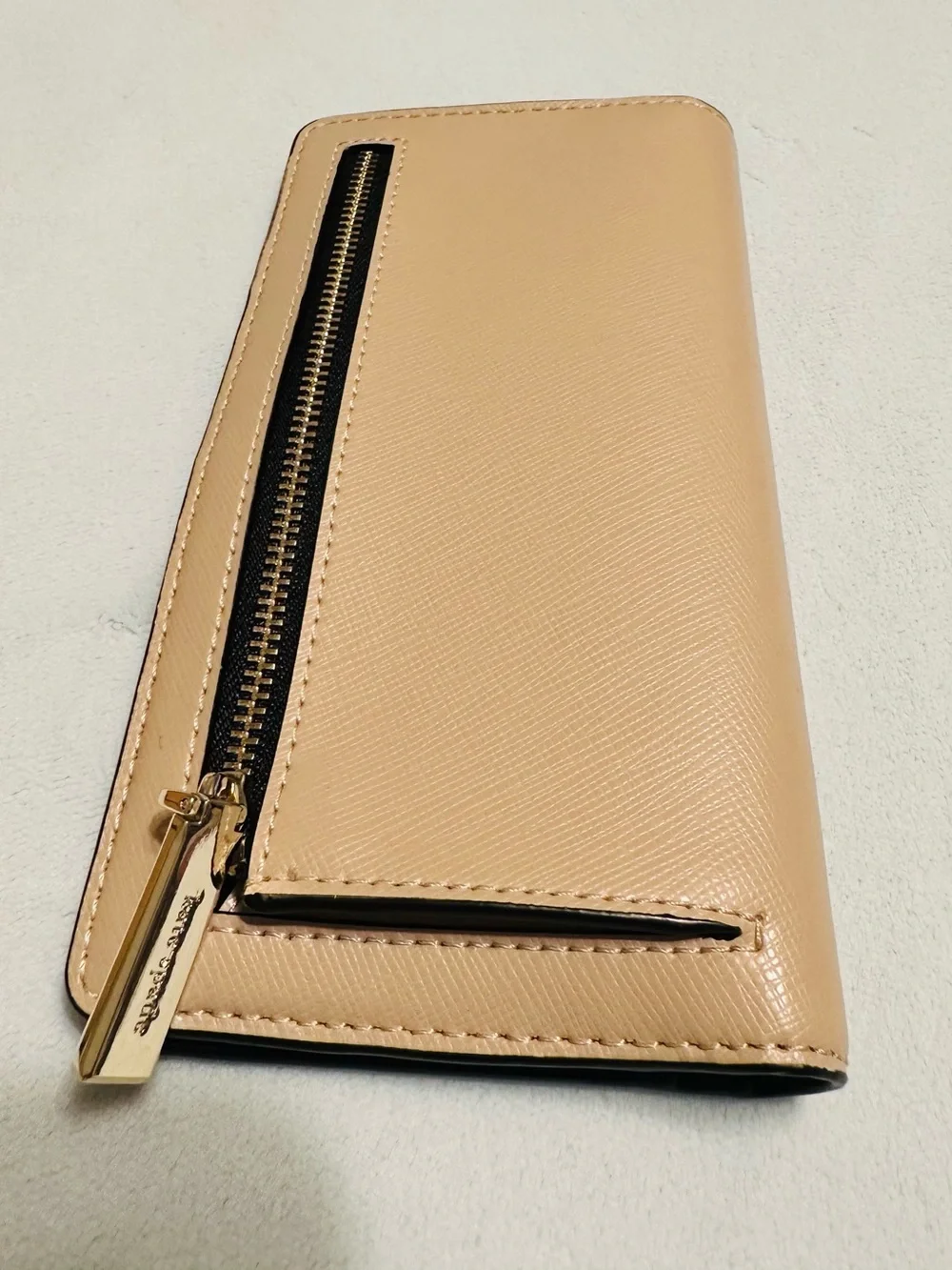 kate spade Stacy Two-Tone Black and Beige Saffiano Wallet